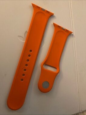 Hermes Orange Silicone Smartwatch Band